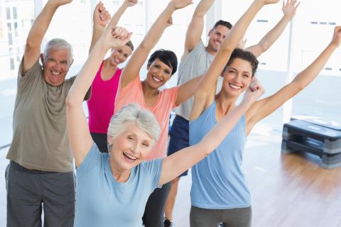 Older adults exercising